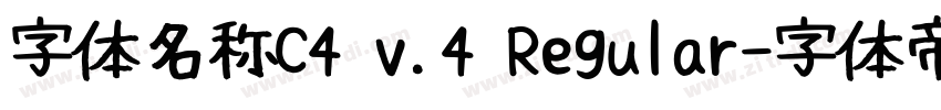 字体名称C4 v.4 Regular字体转换